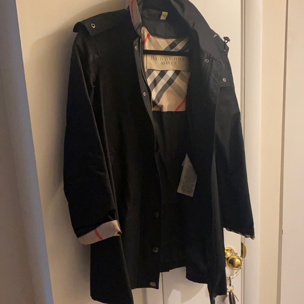 Black Burberry Brit raincoat - price is firm